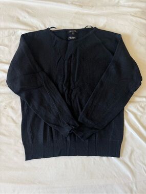 MOSSIMO DUTTI | Wool Cashmere Black Crewneck Sweater | S